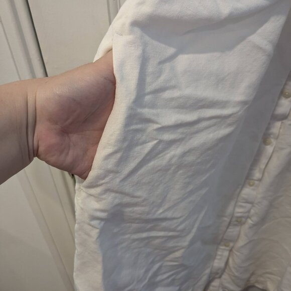 Vineyard Vines white short sleeve shirtdress with belt - Picture 5 of 9